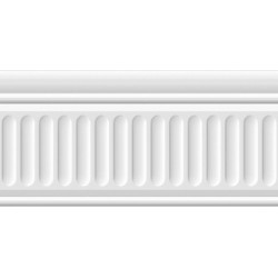 Бордюр Бланше белый структурированный 9,9х20  (19048\3F)