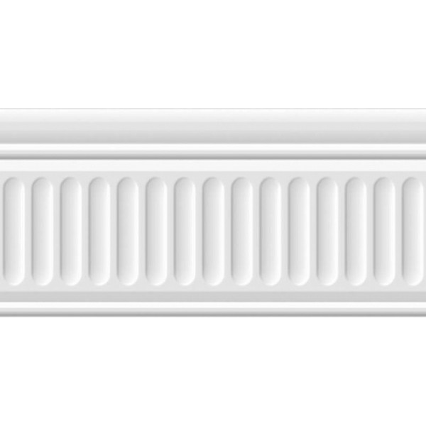 Бордюр Бланше белый структурированный 9,9х20  (19048\3F)