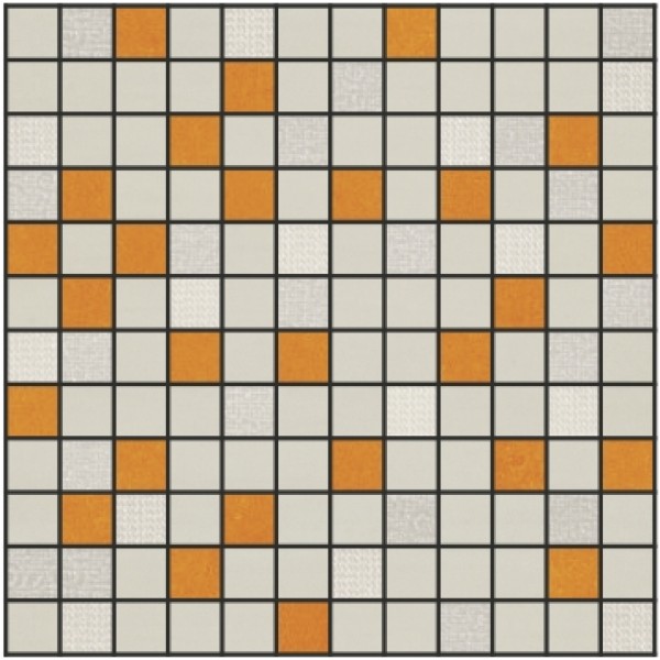 Mosaico Futura Naranja-Marfil 30x30