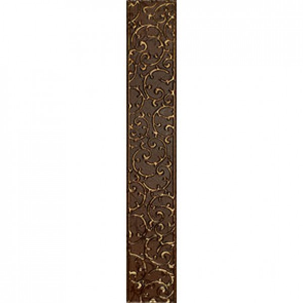 1504-0133 Бордюр Анастасия орнамент шоколад 7,5х45