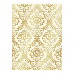 1634-0090 Декор Катар белый 25х33 (new gold)