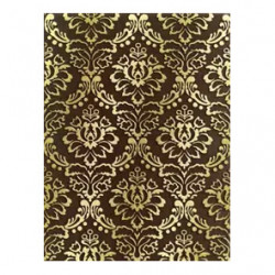 1634-0091 Декор Катар коричневый 25х33 (new gold)