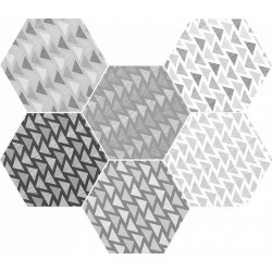 Декор Hexatile Lovely B&W 17,5х20  (21834)