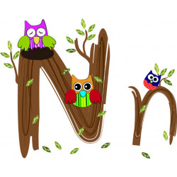 Детская плитка декор буква N