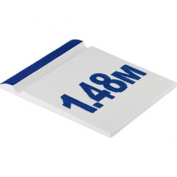 Плитка фарфоровая противоскользящая Serapool Potikare Kaymaz (с цифрами и надписями) 12х24,5 см, без глазури, буквы-св.голубые