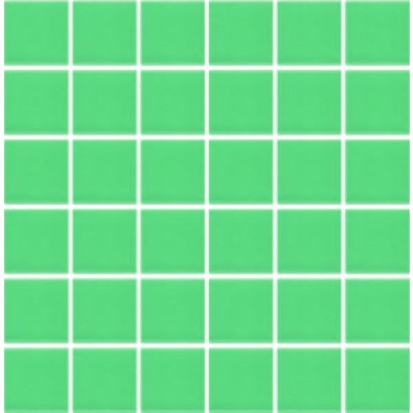 Мозаика однотонная фарфоровая 50 х 50 мм зеленая