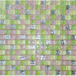 Мозаика стеклянная с камнем SD015 - 15*15 (300х300х8/6)