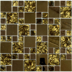 Мозаика MS-612 метал стекло  (15х48x8) 300*300