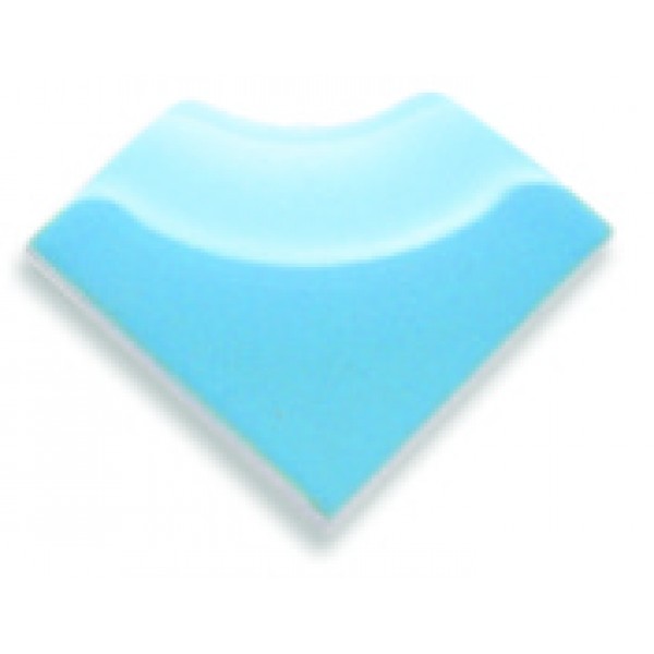 Угловой элемент уголок сгибов 2 наружных и внутреннего 4х4 см, голубой