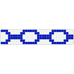 Бордюр из мозаики Serapool 50х50 мм Серамин кобальт-белый