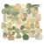 Каменная мозаика MS9002 BC МРАМОР бело-зелёный круглый