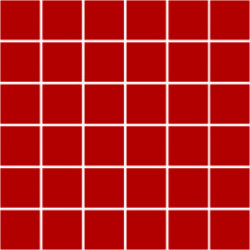 Мозаика однотонная фарфоровая 50х50 мм красная