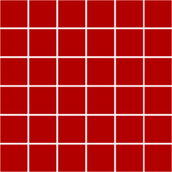 Мозаика однотонная фарфоровая 50х50 мм красная