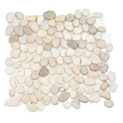 Каменная мозаика MS8001 ГАЛЬКА белая