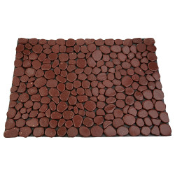 Коврик НАТУР ГАЛЬКА НА РЕЗИНЕ MS00-2BC красная