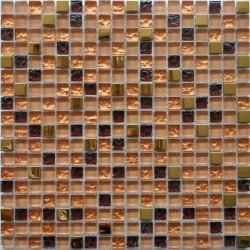 Мозаика стеклянная с камнем BXGS091A - 15x15 (300х300х8) 