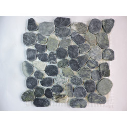 Каменная мозаика MS9002 BC МРАМОР серо-зелёный круглый 