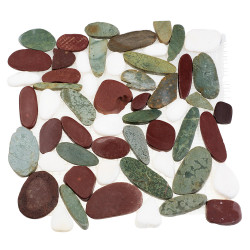 Каменная мозаика MS00-8A BCP МРАМОР бел/красн/зелёный