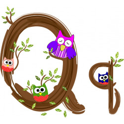 Детская плитка декор буква Q