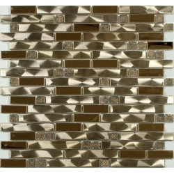 Мозаика MS-609 метал  керамика  (15х48х98x6) 305*298