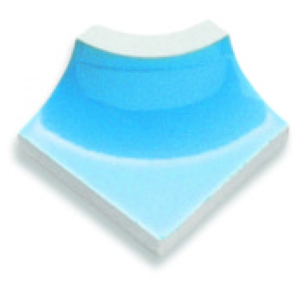 Угловой элемент уголок сгибов 2 внутренних и наружного 4х4 см, голубой