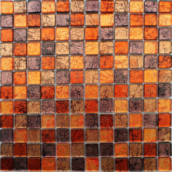 Мозаика стеклянная с камнем Sh105 - 23*23 (300х300х6)