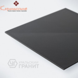 Уральский гранит, моноколор UF013ПR, черный (полированный, ректифицированный) 60х60см