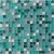 Мозаика стеклянная с камнем GS095B - 15*15 (300х300х8/6)