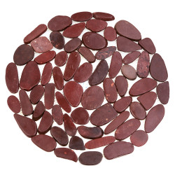 Каменная мозаика MS00-2M ГАЛЬКА красная НА КРУГЕ