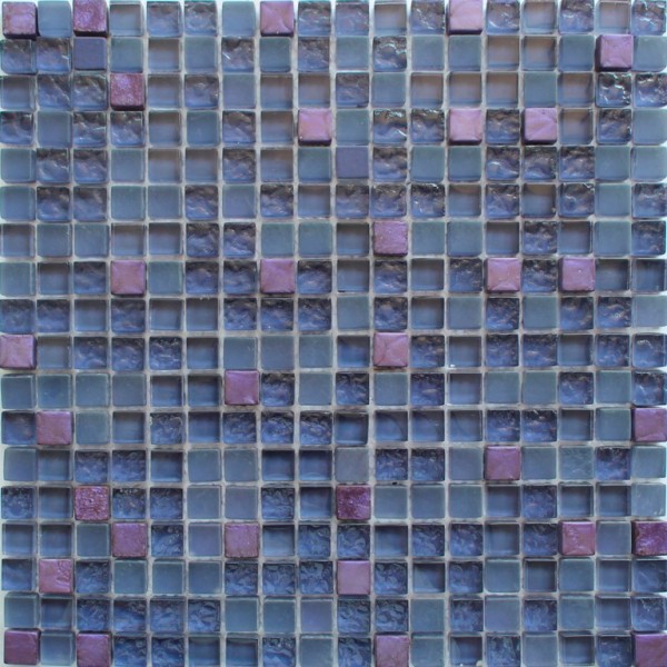 Мозаика стеклянная с камнем SSZGS103 - 15*15 (300х300х8/6)