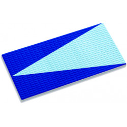 Плитка фарфоровая противоскользящая Serapool Potikare Kaymaz (с цифрами и надписями) 12х24,5 см, кобальт, стрелки-голубые