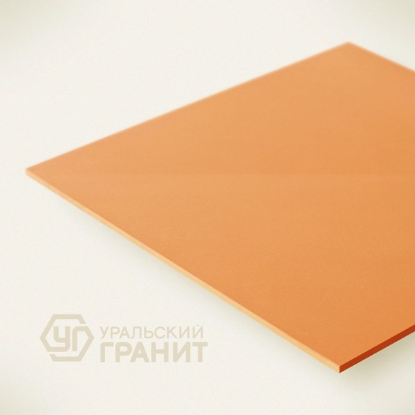 Уральский гранит, моноколор UF026ПR, насыщенно-оранжевый (полированный, ректифицированный) 60х60см