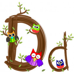 Детская плитка декор буква D