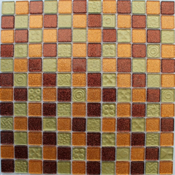 Мозаика стеклянная F18.48.55 - 23x23 (300х300х4)