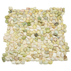 Каменная мозаика MS5007 ГАЛЬКА крупная зелёная