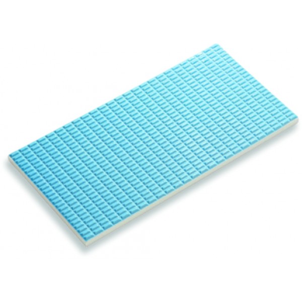 Плитка фарфоровая противоскользящая Serapool Potikare голубая 12х24,5 см, частично глазур., с буртиком