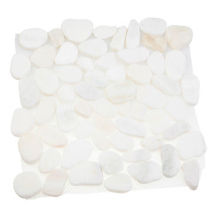 Каменная мозаика MS7006 BC МРАМОР белый круглый 