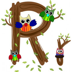 Детская плитка декор буква R