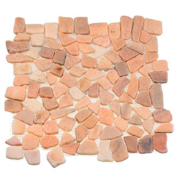 Каменная мозаика MS7015S МРАМОР розовый квадратный