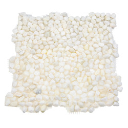 Каменная мозаика MS5005 ГАЛЬКА крупная белая