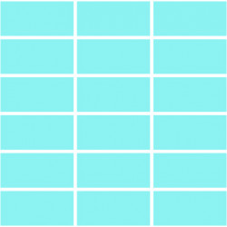 Мозаика однотонная фарфоровая 50х100 мм голубая