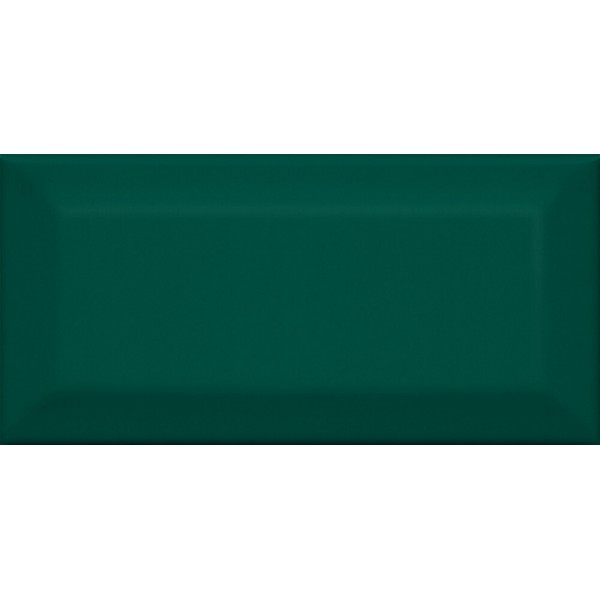 Плитка Клемансо зелёный грань 7,4х15  (16058)