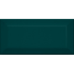 Плитка Клемансо зелёный тёмный грань 7,4х15  (16059)
