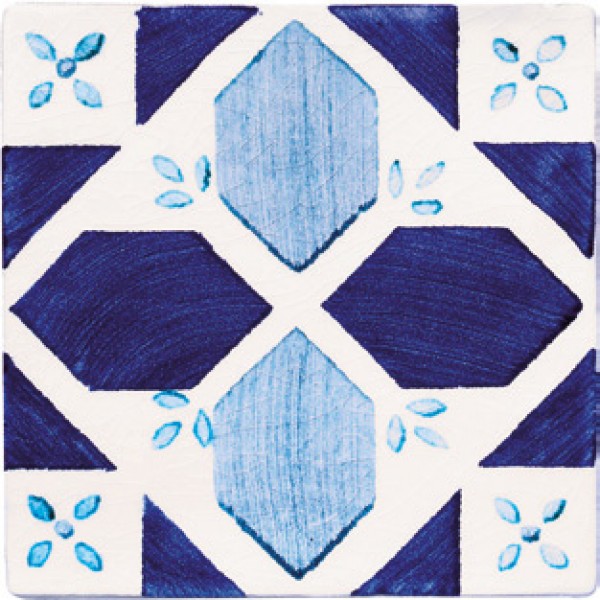Декор Dec.Castellon Azul Prov.Blanco 13х13