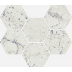 Мозаика Шарм Экстра Каррара Гексагон 25х29 пат (620110000065)