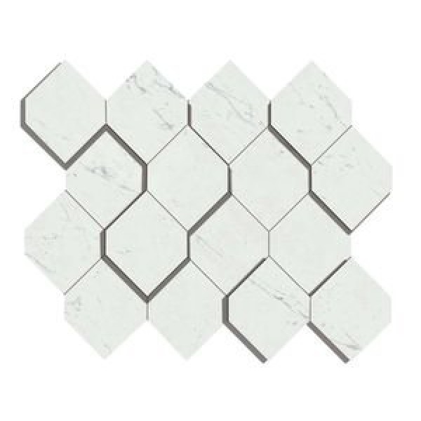 Marvel Carrara Pure Mosaico Esagono 3D (AS4A) 28,2X35,3 Керамогранит