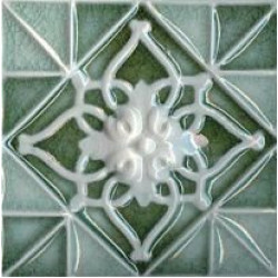 DAMASCO INSERTO VERDE 13X13 (CHESC2) 13X13 Керамическая плитка