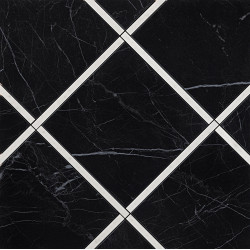ROMA DIAMOND INCROCI NERO REALE CARRARA INS. (fNK5) 60x60 Керамическая плитка
