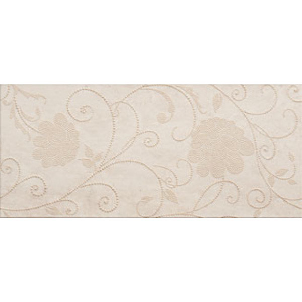 Digit Travertino Bianco Decoro Floreale 25x56 (DG01DH)