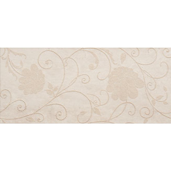 Digit Travertino Bianco Decoro Floreale 25x56 (DG01DH)